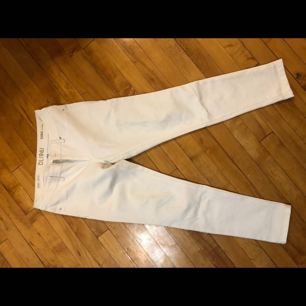 DL1961 white skinny jeans Emma fit